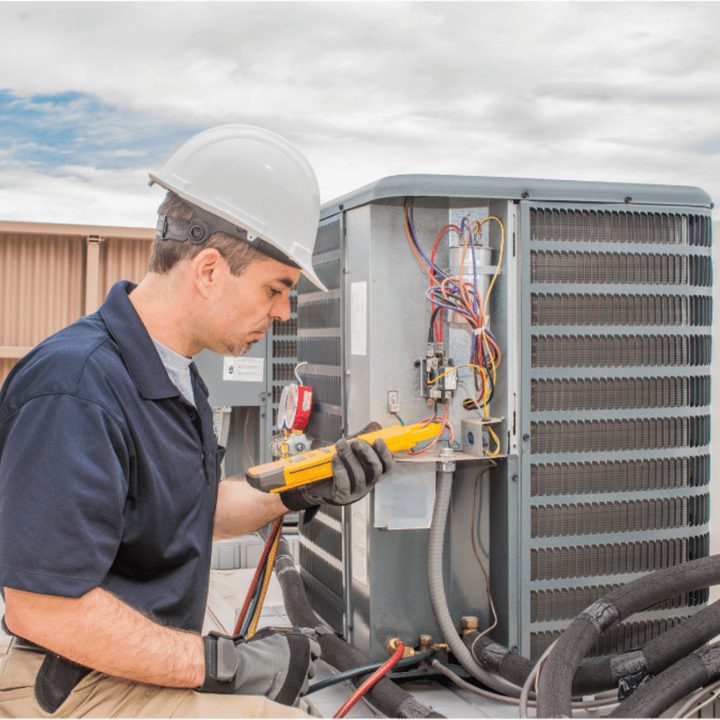 Burlington Duct Cleaning certified duct cleaning technician on a service call in Burlington, Ontario